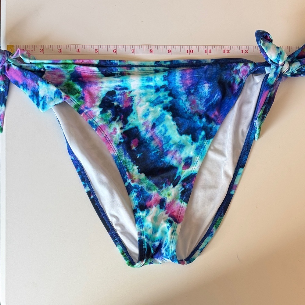 Swimsuits For All Vibrant Blue & Fuscia Bikini Bottom, Size 12